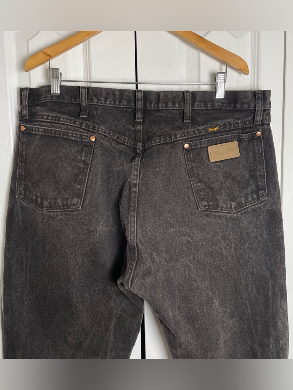 Wrangler Cowboy Cut Jeans Men’s 40x34* Black 1013MWZKL Faded Denim Western Rodeo - Picture 7 of 14